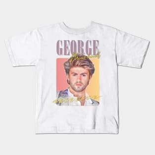 George Michael -- 80s Styled Aesthetic Design Kids T-Shirt